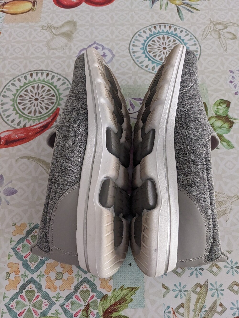 Skechers Go Walk Gray Knit Slip-On Casual Shoes - Picture 5 of 7